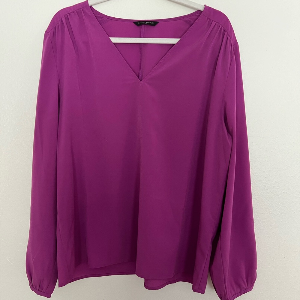 Banana Republic long sleeve purple top